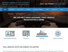 Tablet Screenshot of motorvehicletaglawton.com